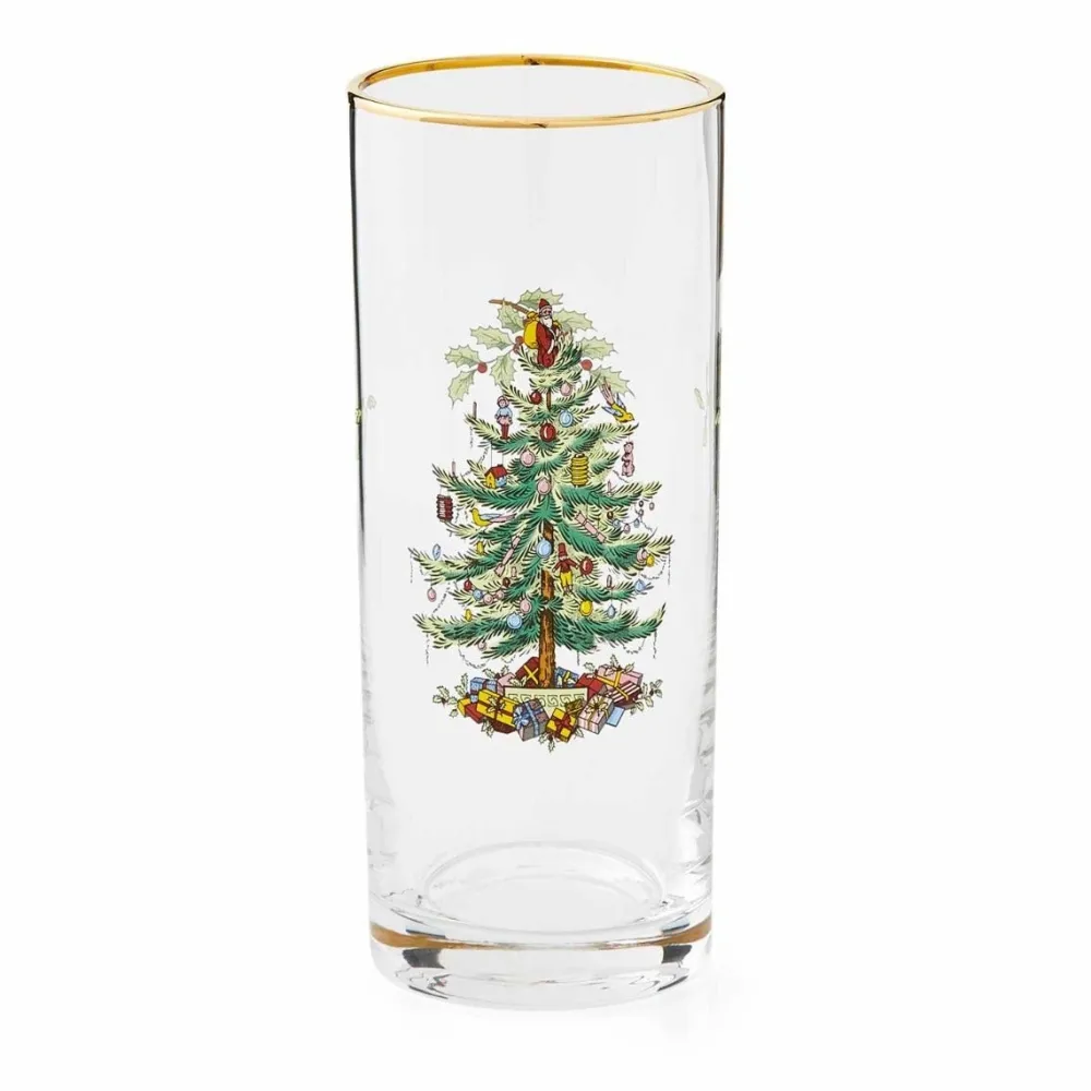 Spode Glasses & Steins|Christmas Tree Highball Glasses Set
