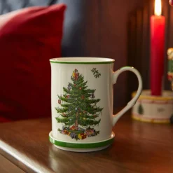 Spode Assorted Mugs|Christmas Tree Mug & Coaster Set
