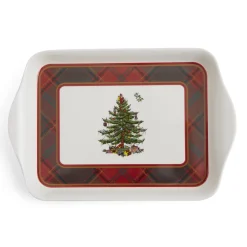 Spode Assorted Mugs|Christmas Tree Tartan Mugs & Tray Set