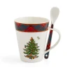 Spode Assorted Mugs|Christmas Tree Tartan Mug & Spoon Set