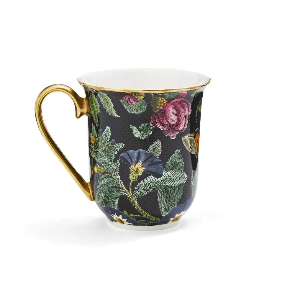 Spode Assorted Mugs|Creatures of Curiosity Black Floral Mug