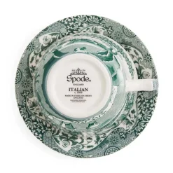 Spode Teacups & Saucers|Green Italian Breakfast Cup & Saucer