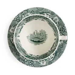 Spode Teacups & Saucers|Green Italian Teacup & Saucer