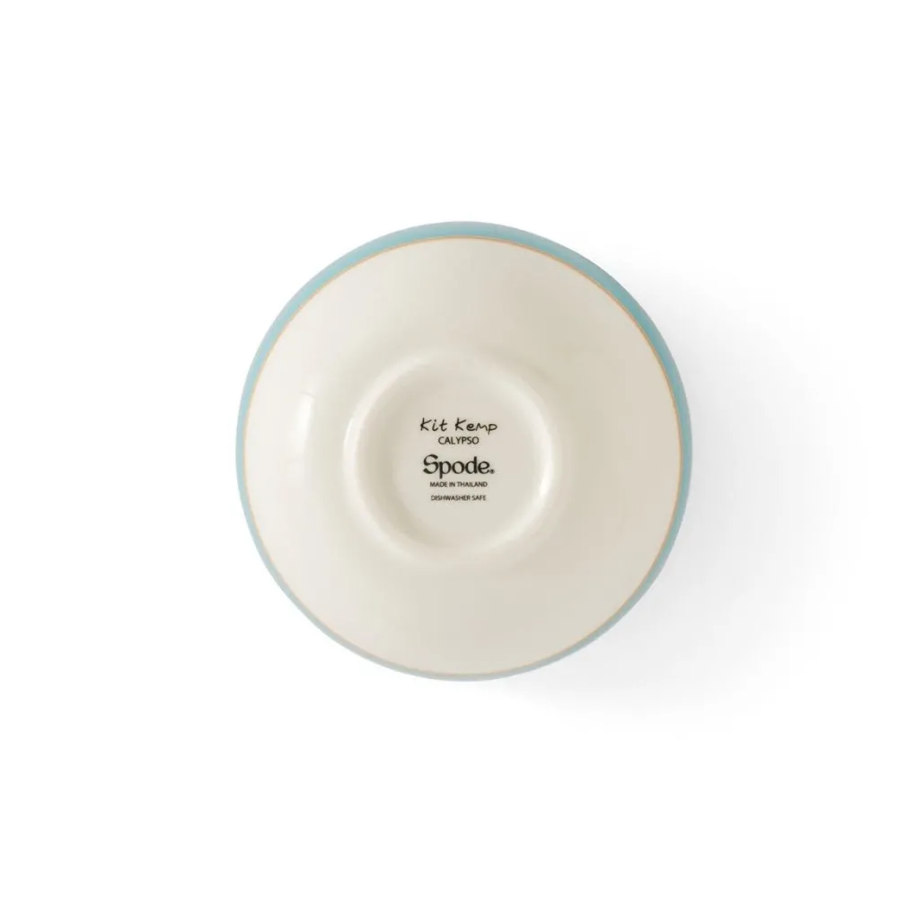 Spode Creamers & Sugar Bowls|Kit Kemp Calypso Turquoise Covered Sugar Bowl