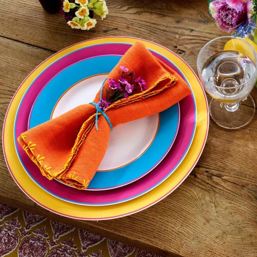 Spode Serving Plates|Kit Kemp Calypso Yellow Charger Serving Plate