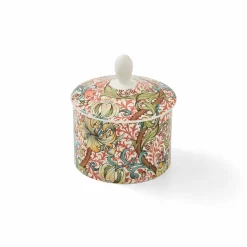Spode Creamers & Sugar Bowls|Morris & Co. Golden Lily Sugar Bowl with Lid