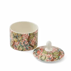 Spode Creamers & Sugar Bowls|Morris & Co. Golden Lily Sugar Bowl with Lid