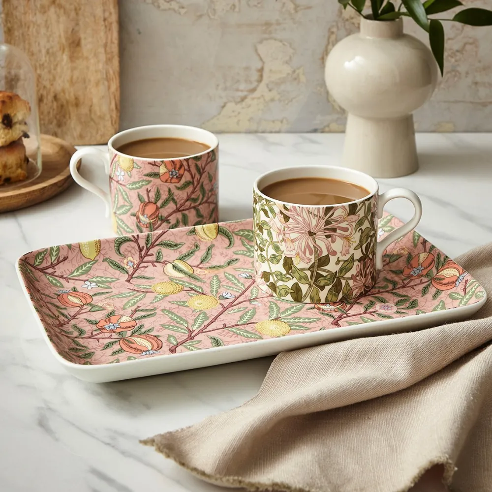 Spode Assorted Mugs|Morris & Co. Mug Set (Fruit & Honeysuckle)