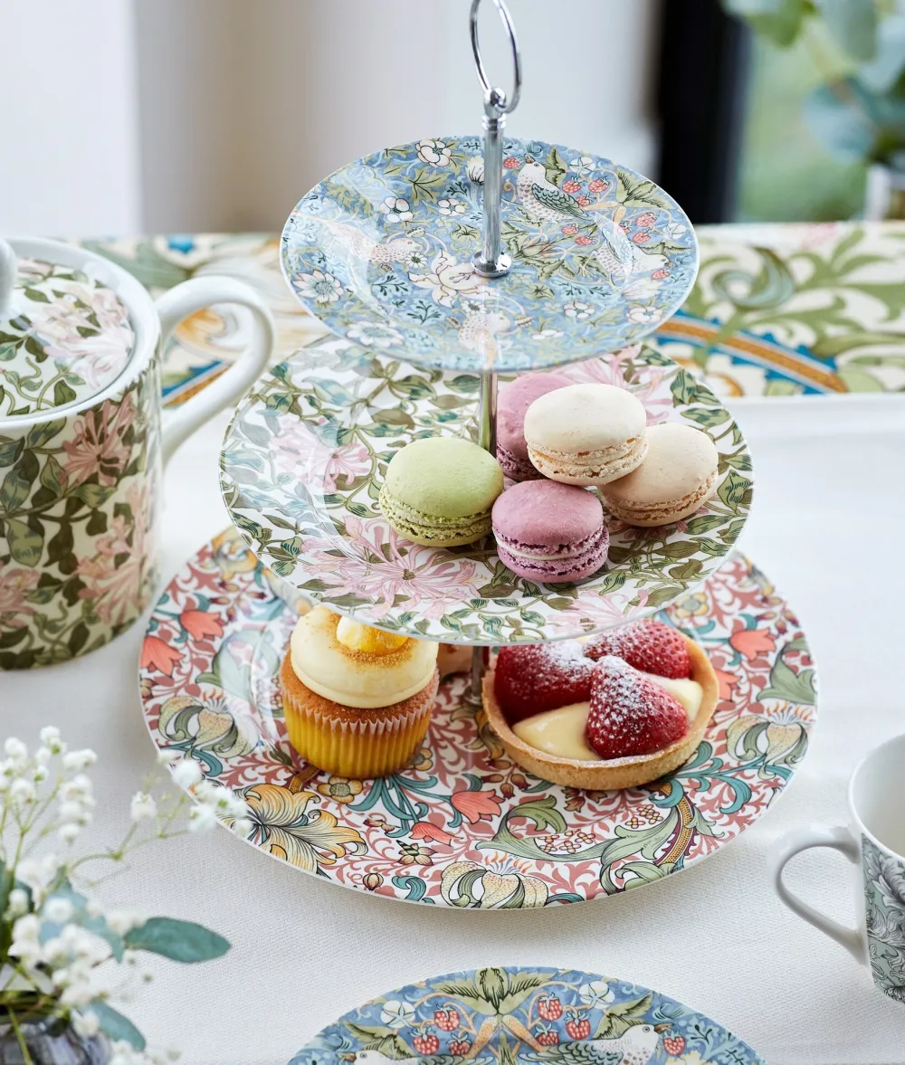 Spode Serving Plates|Morris & Co. 3-Tier Cake Stand