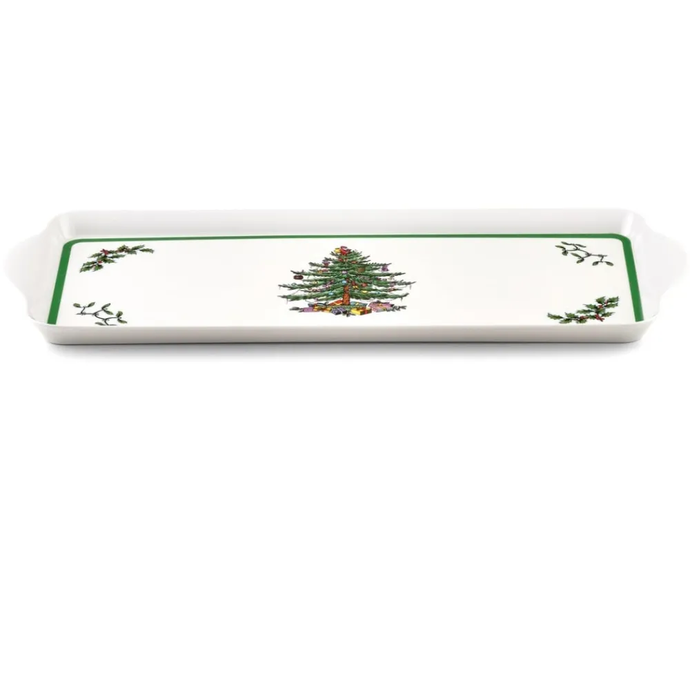 Spode Tea Trays|Christmas Tree Sandwich Tray