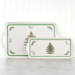 Spode Tea Trays|Christmas Tree Sandwich Tray