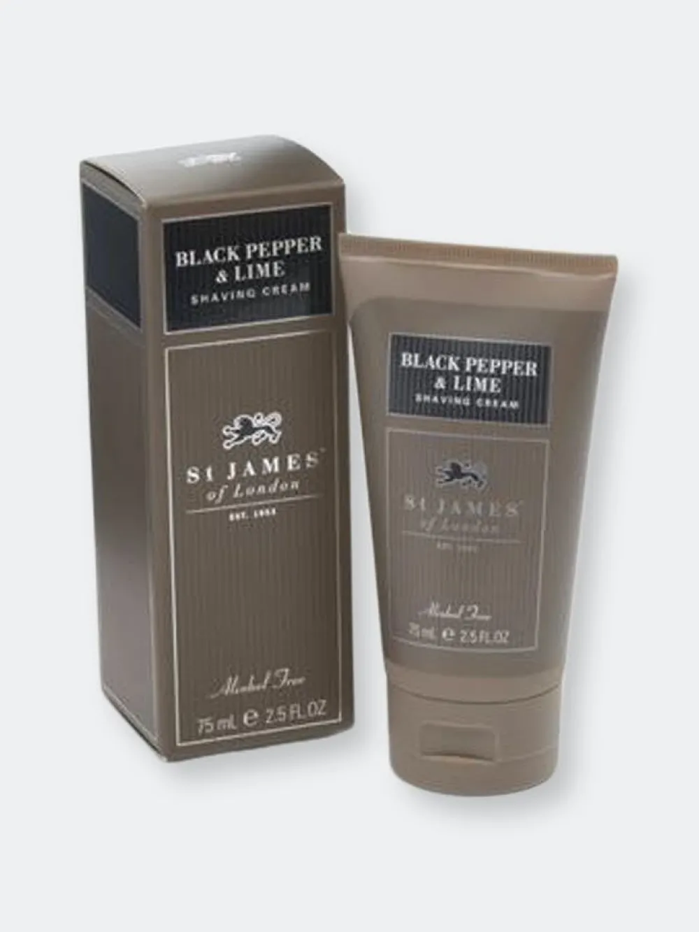 St. James of London Shaving Soaps & Cream|Black Pepper & Lime Shaving Cream Travel Tube