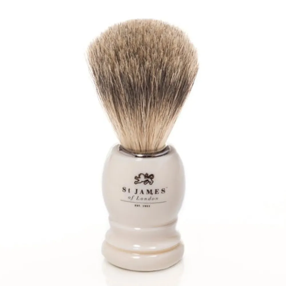St. James of London Shaving Brushes|Ivory Super Badger Shaving Brush