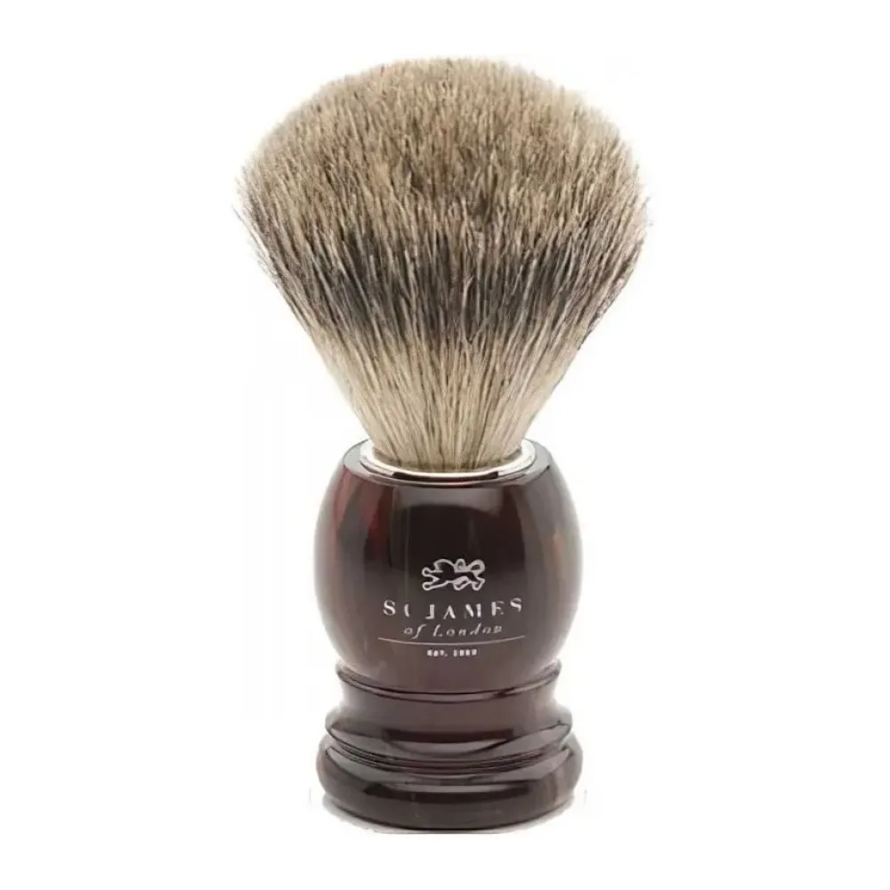 St. James of London Shaving Brushes|Tortoise Super Badger Shaving Brush