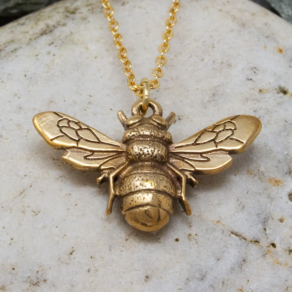 St Justin Necklaces & Pendants|Bee Bronze Pendant Necklace