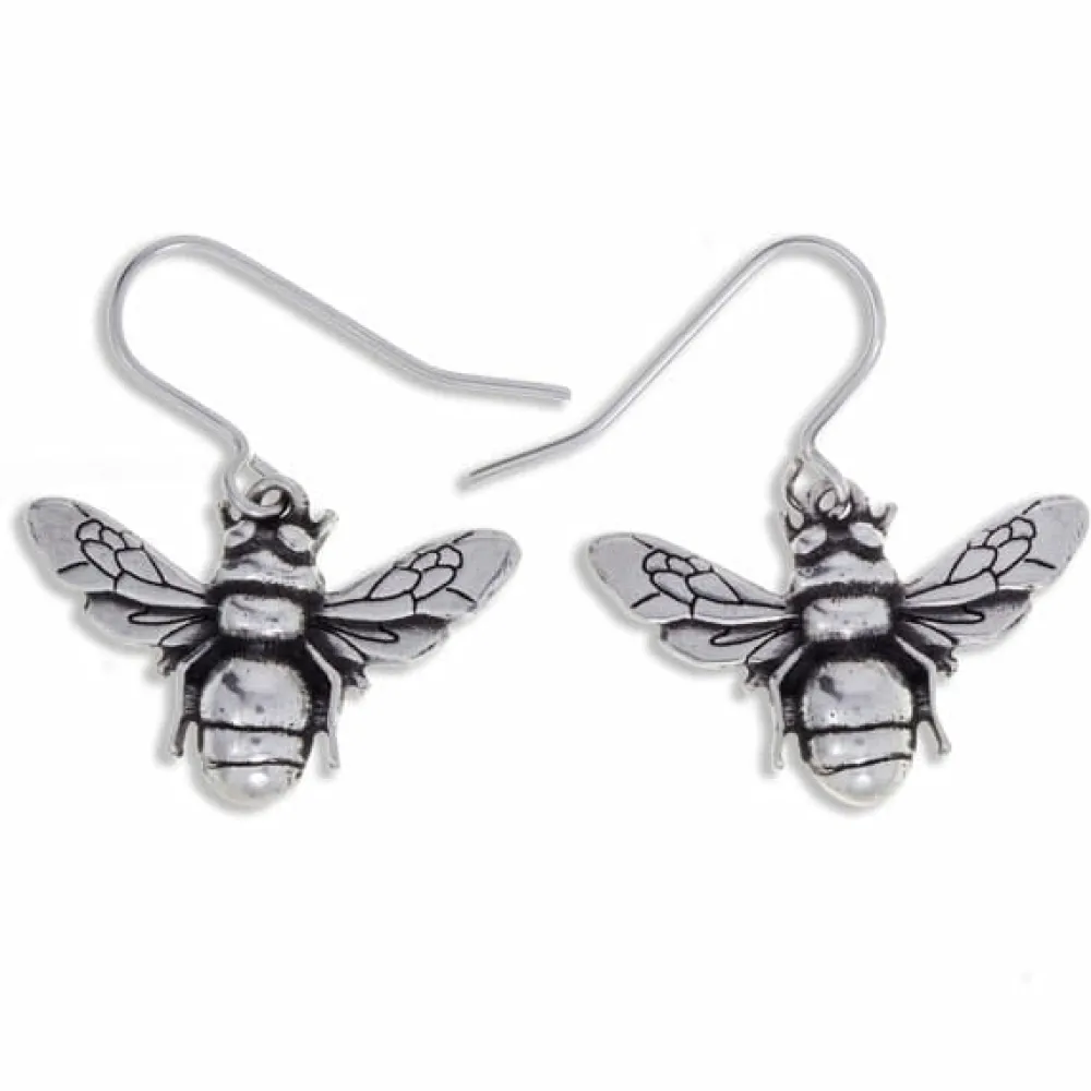 St Justin Earrings|Pewter Gifts & Jewelry|Bee Drop Earrings
