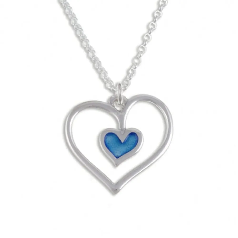 St Justin Necklaces & Pendants|Blue Heart Pendant Necklace