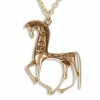 St Justin Necklaces & Pendants|Greek Horse Bronze Pendant Necklace