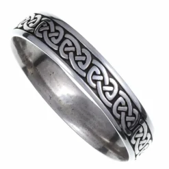 St Justin Bracelets & Bangles|Pewter Gifts & Jewelry|St. Justin Celtic Knotwork Bangle, Medium