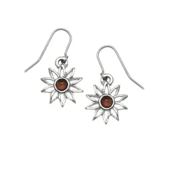 St Justin Earrings|Pewter Gifts & Jewelry|Sunflower Amber Drop Earrings