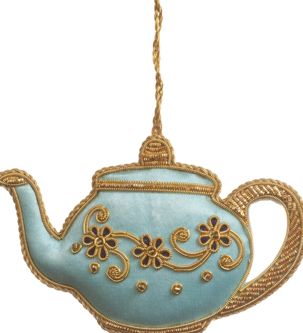 St. Nicolas Souvenirs|St. Nicolas Ornaments|Blue Teapot Ornament