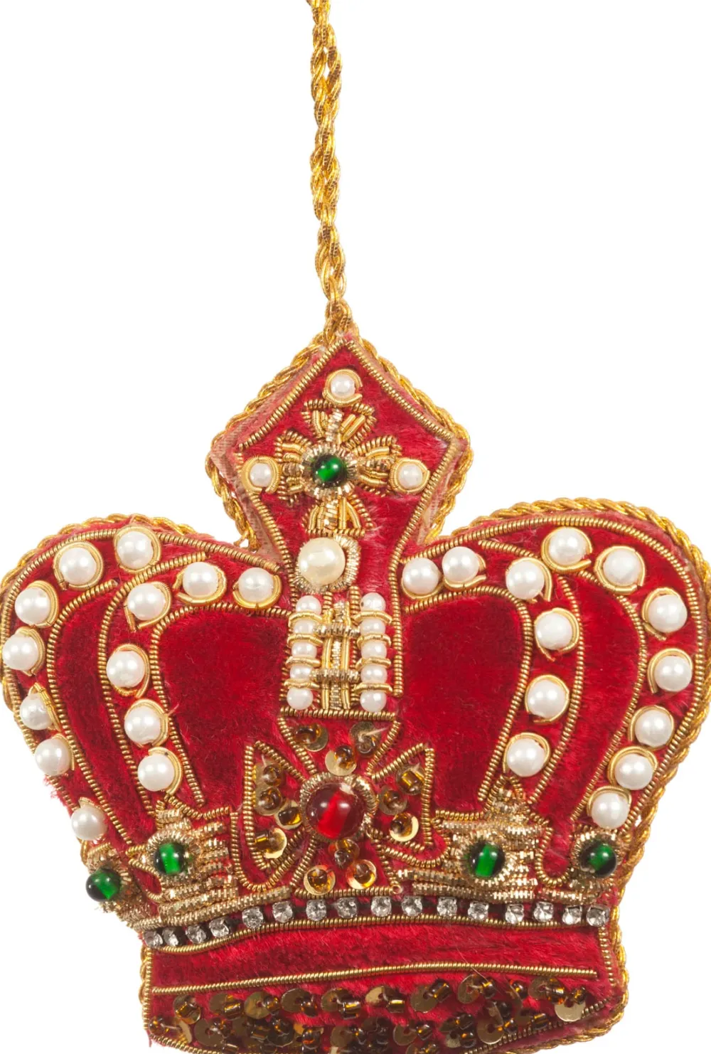 St. Nicolas St. Nicolas Ornaments|Pearl Crown Red