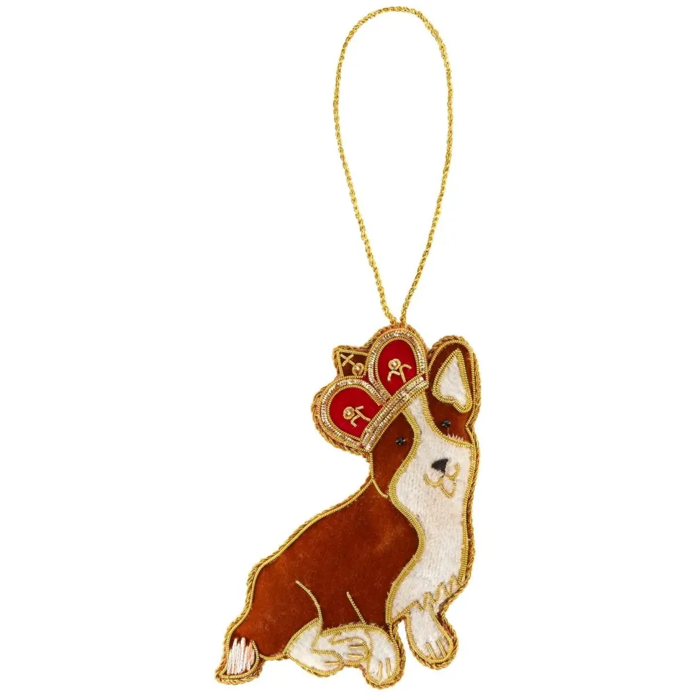 St. Nicolas Souvenirs|St. Nicolas Ornaments|Sitting Corgi Ornament