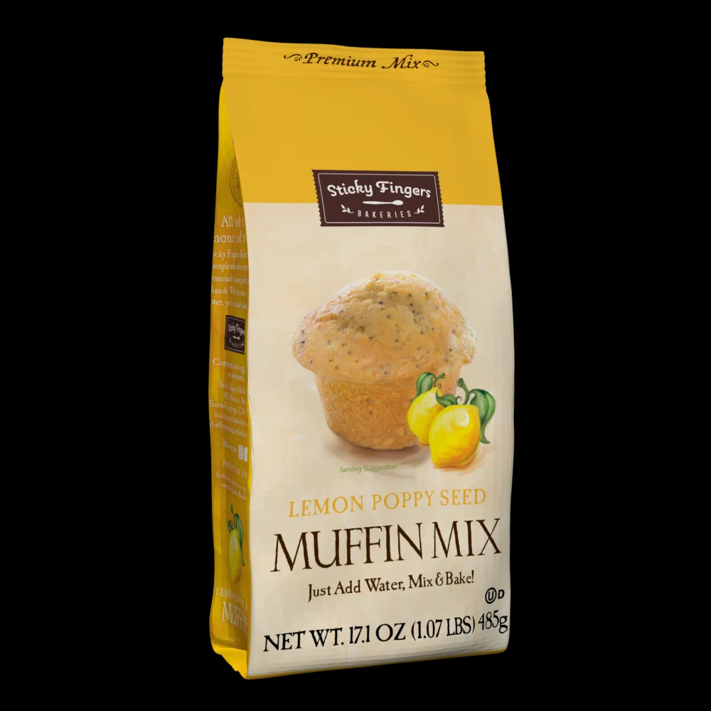 Desserts & Baking|Sticky Fingers Lemon Poppy Seed Muffin Mix