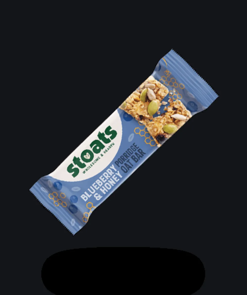 Cereal & Oatmeal|Stoats Blueberry & Honey Porridge Oat Bars