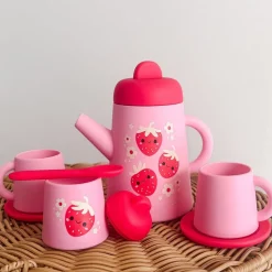 Children's Tea Sets|Toys|Strawberry Patch Silicone Tea Set