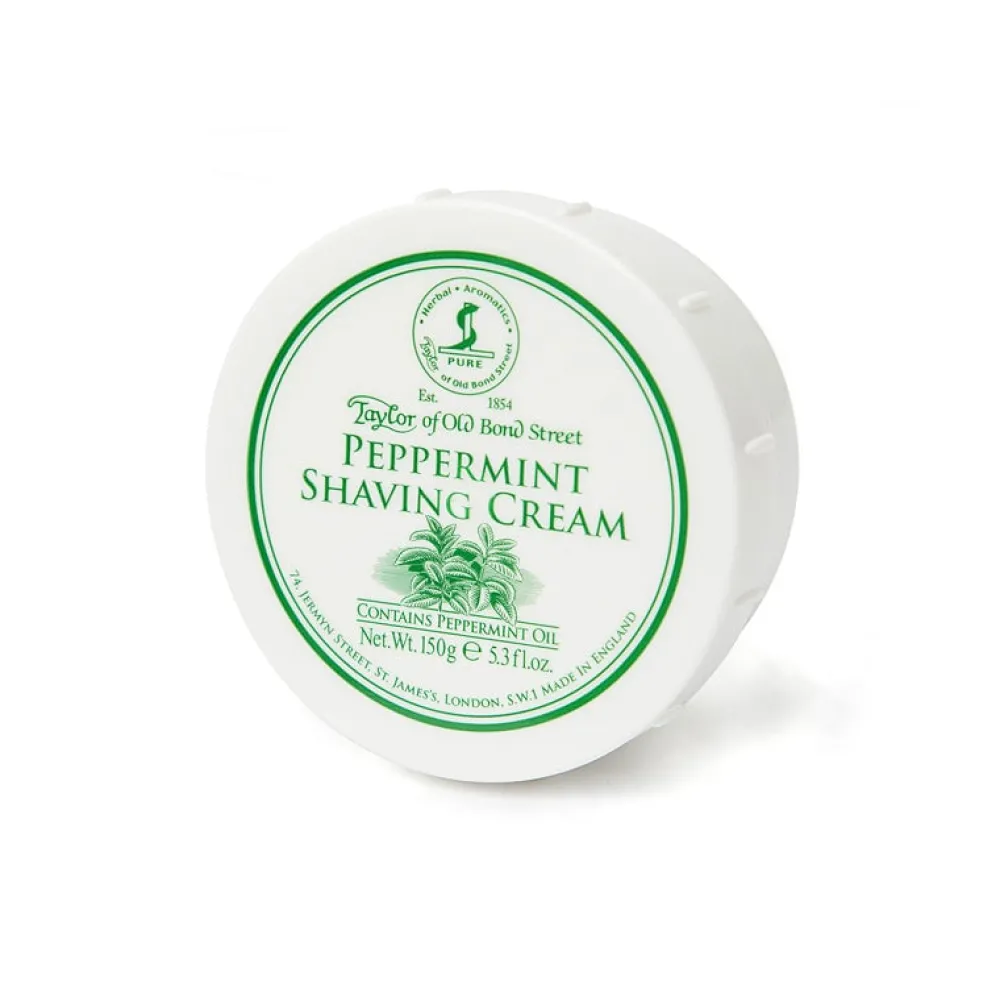 Taylor of Old Bond Street Shaving Soaps & Cream|Peppermint Shaving Cream 150g