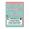Greeting Cards|Tech Support Voucher Dad Birthday Card