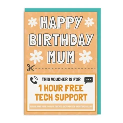 Greeting Cards|Tech Support Voucher Mum Birthday Card