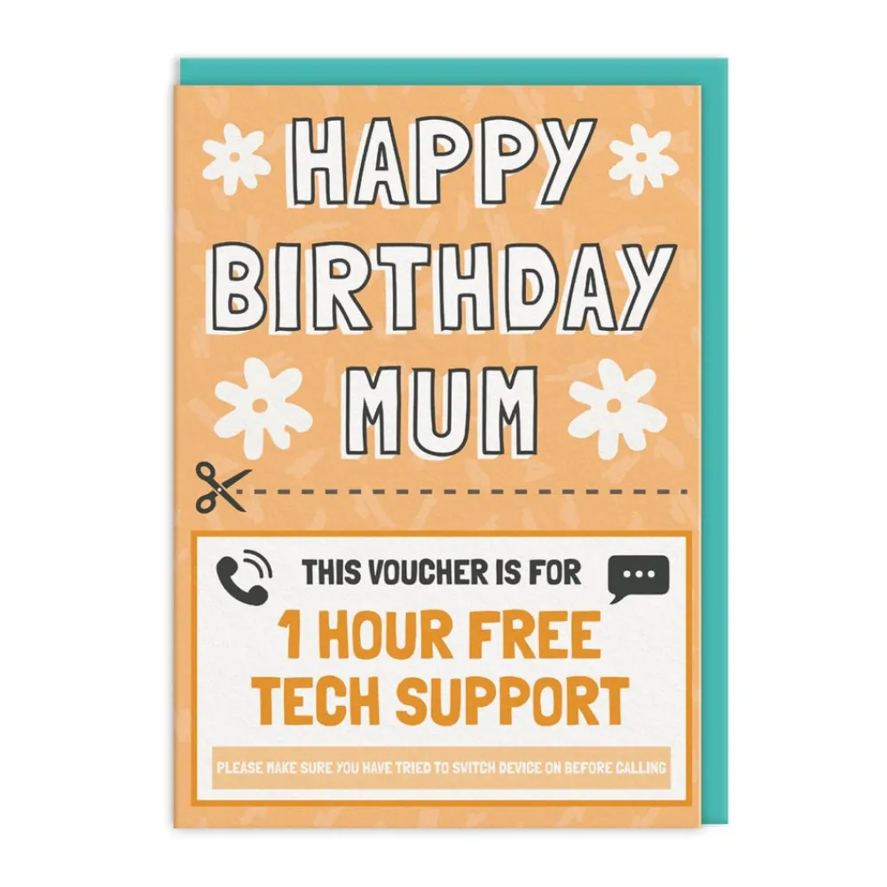 Greeting Cards|Tech Support Voucher Mum Birthday Card