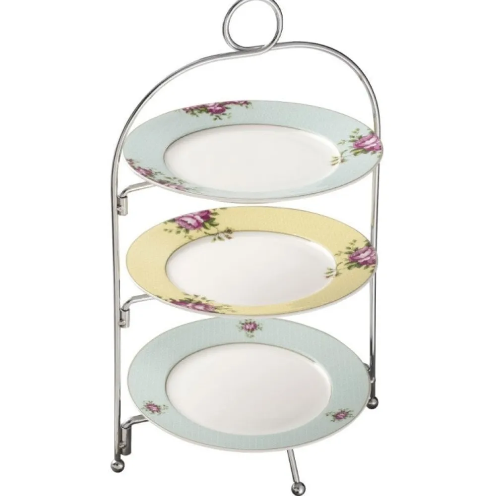 Serving Plates|Three Tier Metal Plate Stand