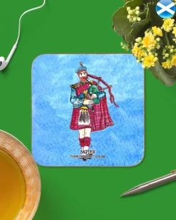 To Home From London Souvenirs|Scotland Bagpiper Magnetic Coaster