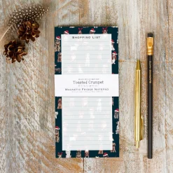 Toasted Crumpet Journals & Other Stationery|Christmas Dogs Magnetic Shopping List Pad (Noir)