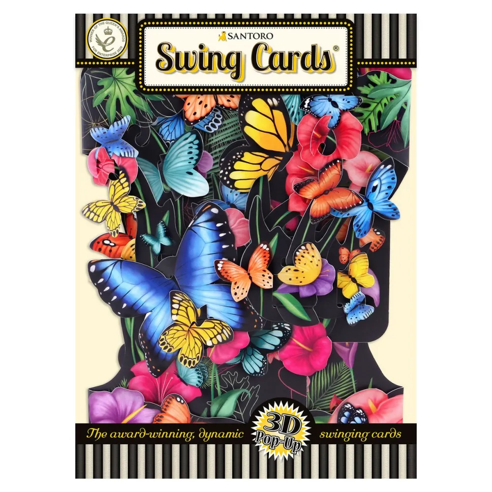 Greeting Cards|Tropical Butterflies Swing Card SSC222