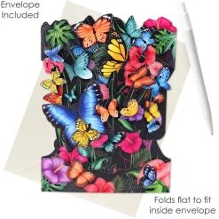 Greeting Cards|Tropical Butterflies Swing Card SSC222