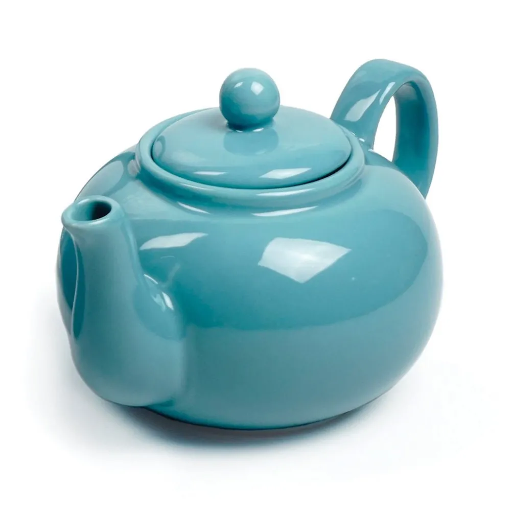 Teapots|Turquoise Small Stoneware Teapot