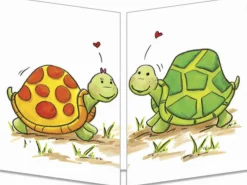 Greeting Cards|Turtles in Love Tri-fold Greeting Card