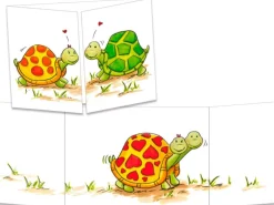 Greeting Cards|Turtles in Love Tri-fold Greeting Card