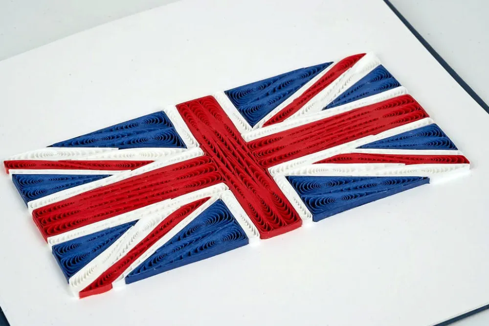 Greeting Cards|Union Jack Flag Quilled Greeting Card