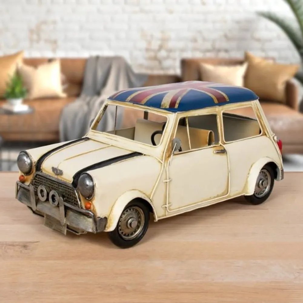 Souvenirs|Home Accents|Vintage Transport Cream Classic Mini Cooper Model