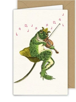 Greeting Cards|Violin Frog Birthday Card