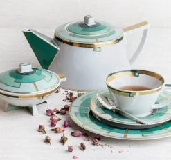 Vista Alegre Teapots|Art Deco Emerald Teapot