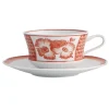 Vista Alegre Teacups & Saucers|x Oscar de la Renta Coralina Teacup & Saucer