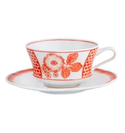Vista Alegre Teacups & Saucers|x Oscar de la Renta Coralina Breakfast Cup & Saucer