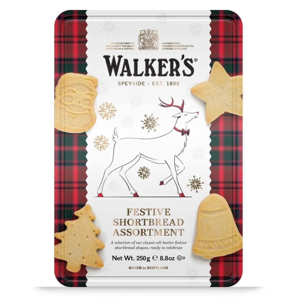 Walker's Shortbread Co. Biscuits|Walkers Festive Shapes Reindeer Tin