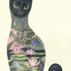 Greeting Cards|Watercolor Black Cat Greeting Card